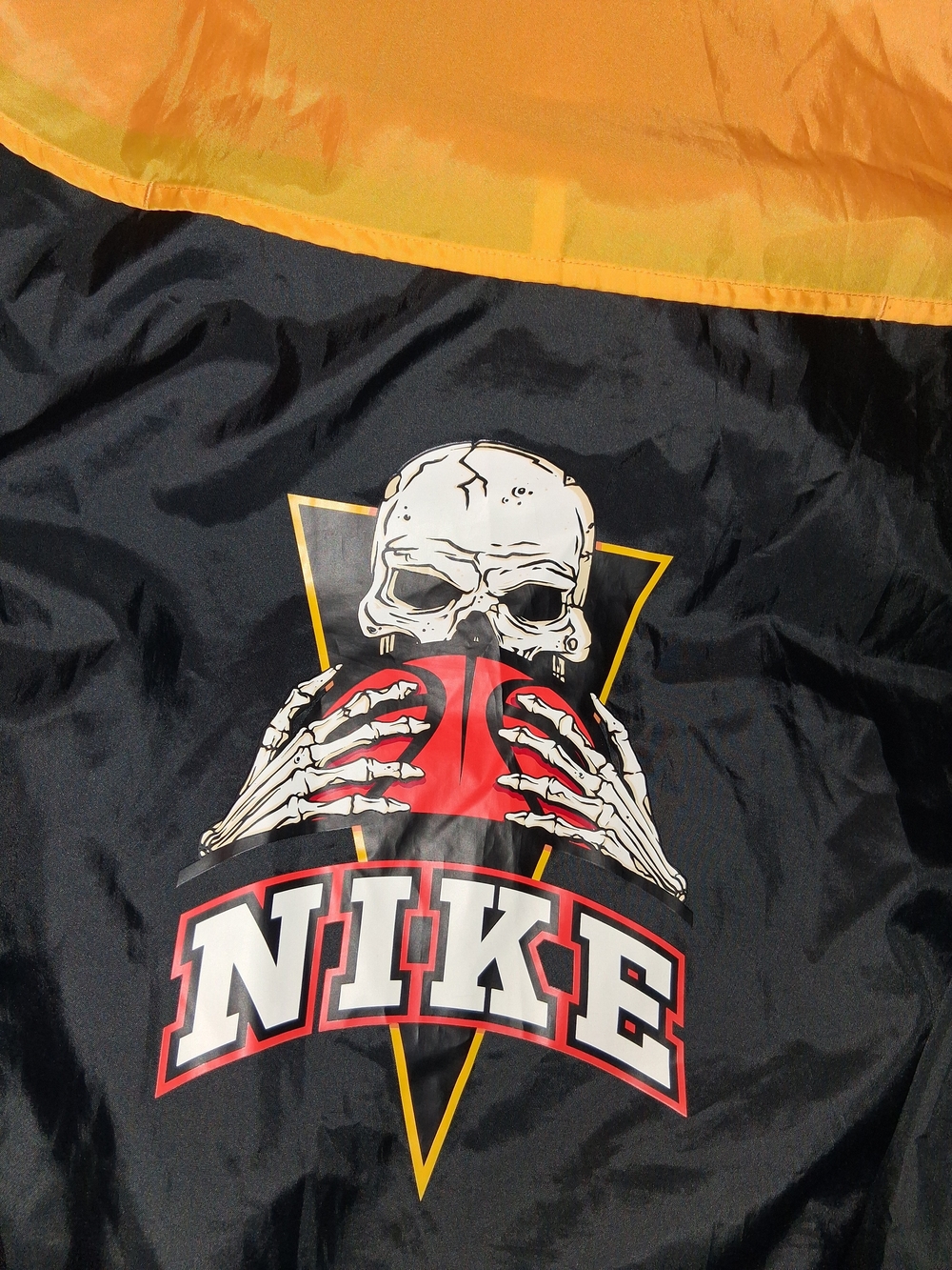 Nike Black Orange Skull Basketball GraphicRain/ Windbreaker Jacket